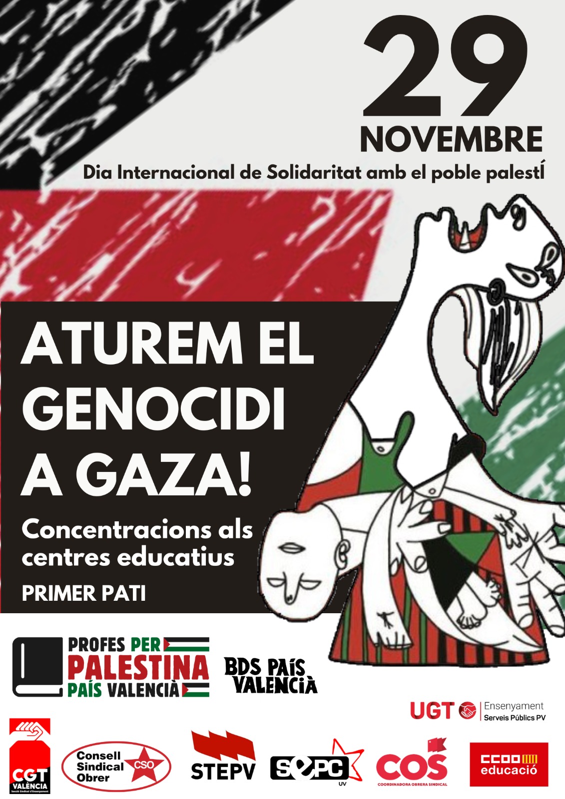 UGT dona suport a les concentracions convocades a favor del poble palestí