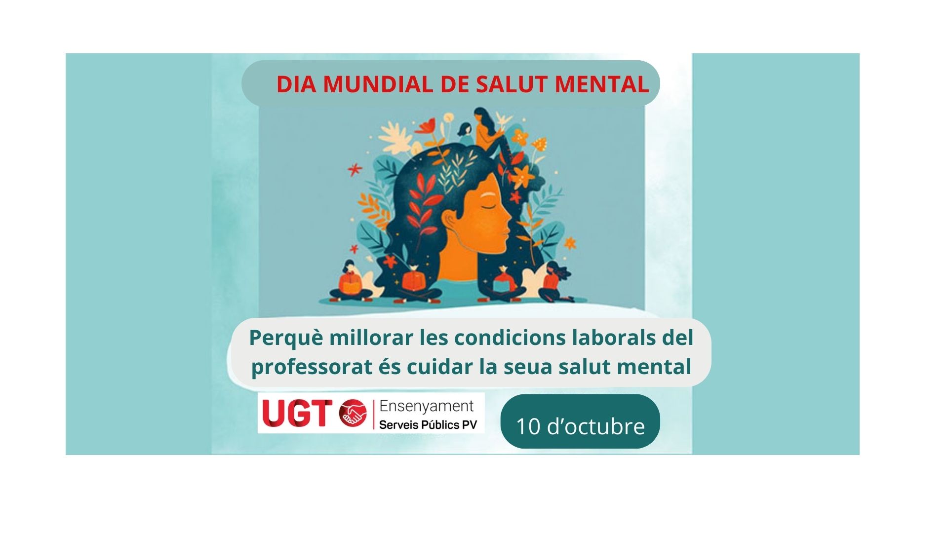 UGT reclama la millora de les condicions laborals de la professió docent per tenir cura de la salut mental del professorat i millorar la qualitat de l’ensenyament