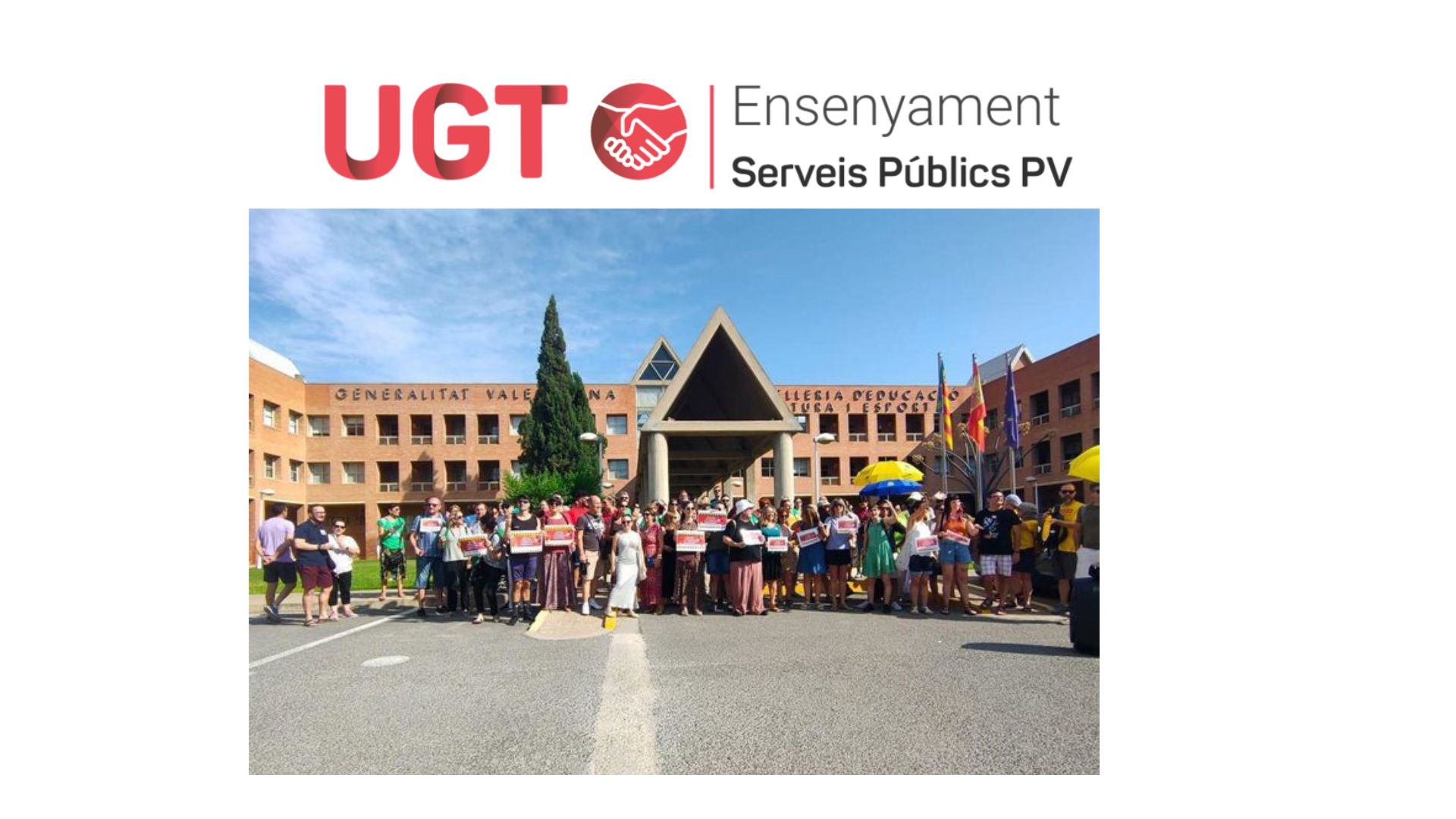 UGT dona suport a les concentracions del professorat d’FP contra les retallades