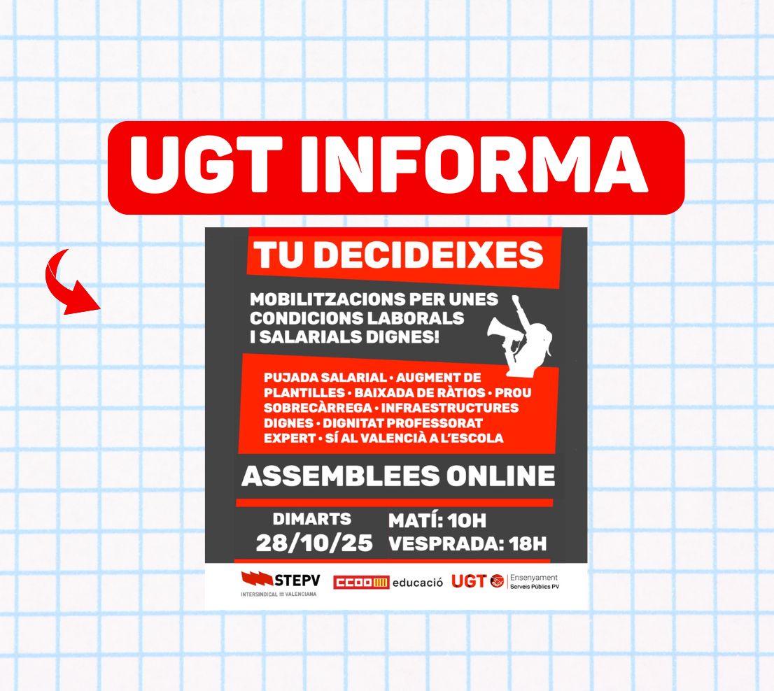 PARTICIPA! 28 d’octubre de 2025: Assemblees en línia matí i vesprada.