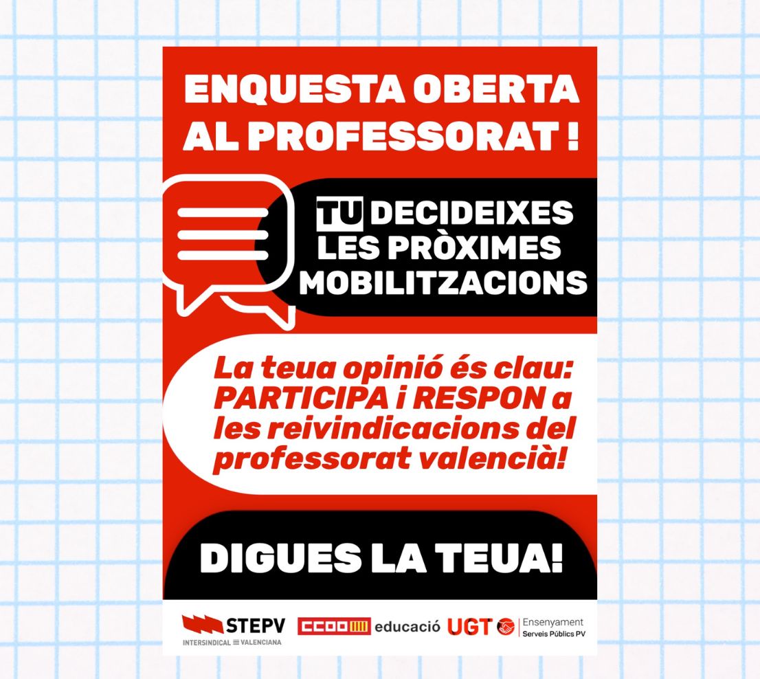 El 20 de novembre, primera jornada de vaga educativa.