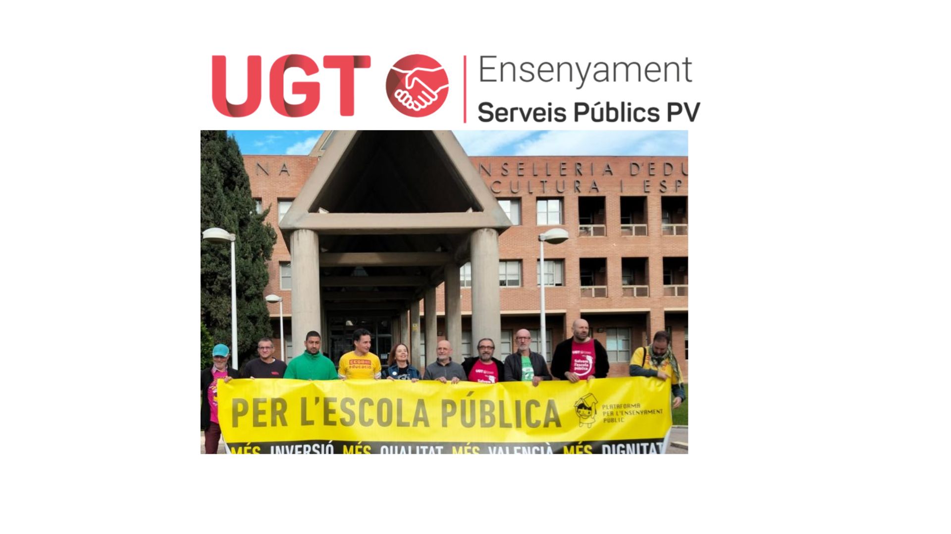 La Plataforma per l’Ensenyament Públic dona suport a la mobilització del 20 de novembre per defensar l’educació pública i en valencià