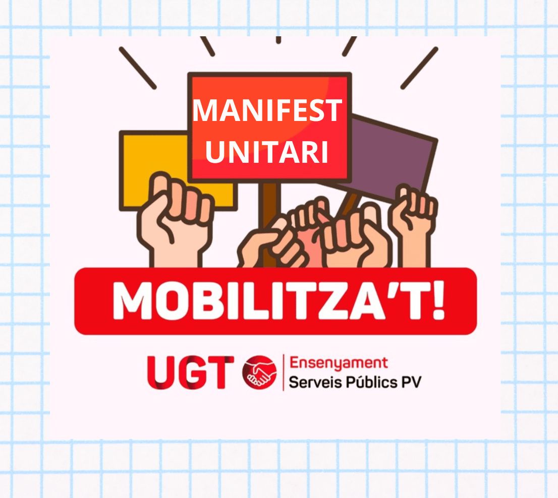 Manifest unitari per signar pels claustres, consells escolars i/o assemblees de professorat