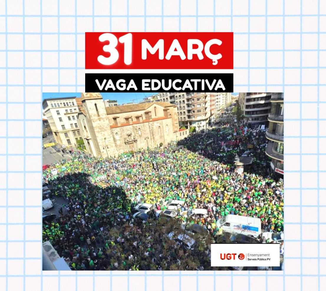 JORNADA DE VAGA 31 de març: Per millors condicions laborals i salarials!!!