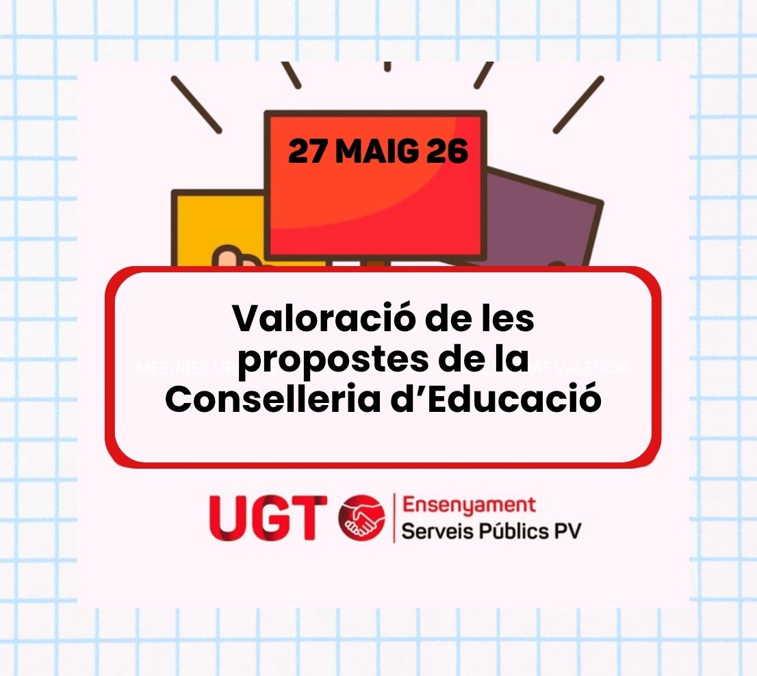 Valoració de les propostes de la Conselleria d’Educació