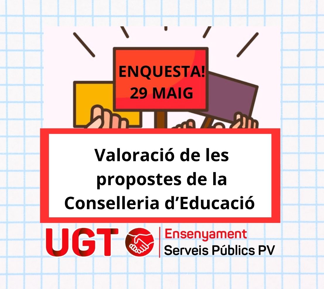 ENQUESTA. Valoració de les propostes de la Conselleria d’Educació